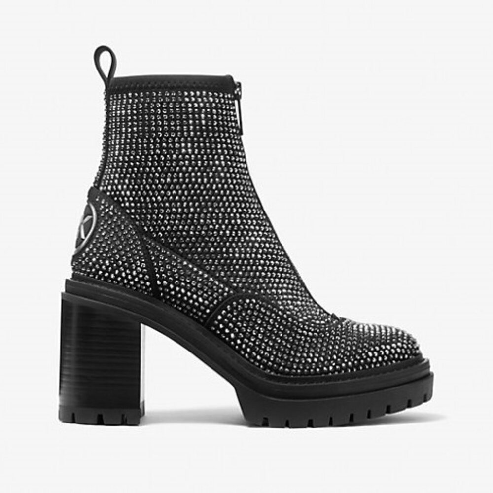 Michael Kors CYRUS // Embellished Ankle Boot 9.5 // NEW // Crystal Rhinestones